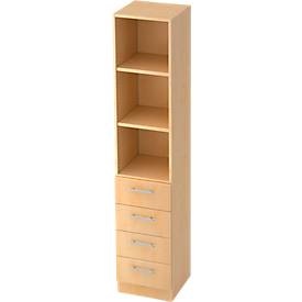 Hammerbacher, Hammerbacher Regalschrank Matrix Ahorn 406 x 420 x 2.004 mm, Hammerbacher Regalschrank Matrix Ahorn 406 x 420 x 2.004 mm