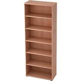 undefined, Regal TOPAS LINE, 6 Ordnerhöhen, B 800 mm, Nussbaum-Dekor, Regal TOPAS LINE, 6 Ordnerhöhen, B 800 mm, Nussbaum-Dekor