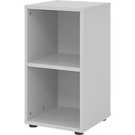 LIVIQUE, Regal Office, Regale Breno, 2 OH, 28 kg je Boden, B 400 x T 400 x H 748 mm, Spanplatte, lichtgrau