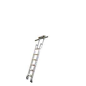 KRAUSE, Regalleiter T-Schienenanlage, fahrbar, 6 Stufen, 
