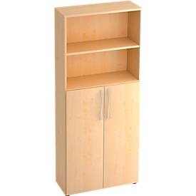Jungheinrich PROFISHOP, Regal Akzent, 2 kurze Türen unten, 4 Böden, Ahorn, Regal Akzent, 2 kurze Türen unten, 4 Böden, Ahorn