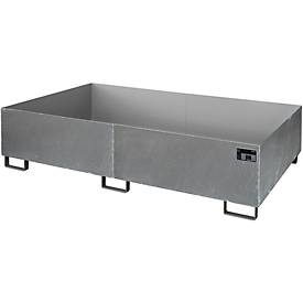 undefined, Regal-Bodenwanne 1000 l Auffangvolumen, LxBxH 2150 x 1300 x 505 mm ohne Gitterrost, feuerverzinkt, Regalbodenwanne, HxBxT 505 x 1.300 x 2.150 mm, Auffangvolumen 1.000 l, ohne Gitterrost, feuerverzinkt