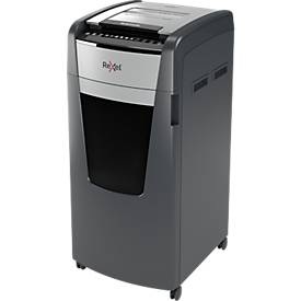 undefined, Rexel Aktenvernichter Optimum AutoFeed+ 600M, Vollautomatik, Mikropartikelschnitt 2 x 15 mm, P-5, 110 l, 10-600 Blatt Schnittleistung, mit Lenkrollen, schwarz, Rexel Optimum AutoFeed+ 600M Aktenvernichter 600 Blatt Mikroschnitt 2 x 15 mm P-5 110 l Vernichtet auch Büroklammern,