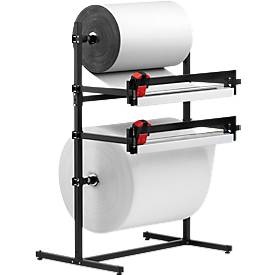 Huedig+Rocholz, Doppel-Schneidständer, f. leichte Rollen, Schnittbreite 750 mm, Rocholz Doppel-Schneidständer System, feststehend, waagerecht, Schnittbreite 750 mm, B 1120 x T 850 x H 1665 mm