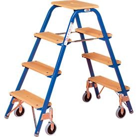HACA, Roll-Tritt aus Leichtstahl®, 4 Stufen, Roll-Tritt aus Leichtstahl®, 4 Stufen