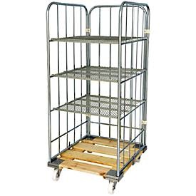 undefined, Rollregal mit Holzrollplatte, 1600 mm Nutzhöhe, Böden waagerecht, Rollregal mit Holzrollplatte, 1600 mm Nutzhöhe, Böden waagerecht