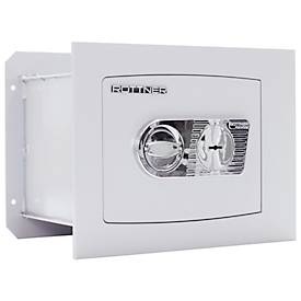Rottner, Rottner Wandtresor Delta 30 Doppelbartschloss, Rottner Wandtresor Delta 30, zum Einmauern, Doppelbartschloss, EN 1, 16 Liter, Stahl, lichtgrau