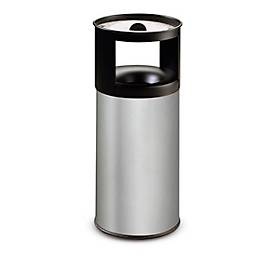 undefined, Kombiascher, flammverlöschend Volumen 75 l, HxØ 900 x 380 mm Edelstahl, Ascher-Abfall-Kombination FLORENZ, Edelstahl, 75 Liter