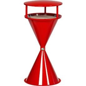 VAR, Standascher mit Dach und Bodenronde, Kunststoff, rot, Standascher mit Dach und Bodenronde, Kunststoff, rot