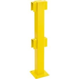 undefined, Pfosten für Sicherheitsgeländer für Außenbereich, Höhe 1000 mm Mittelpfosten, Standpfosten, Mitte, 1000 mm, verzinkt und beschichtet