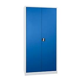 undefined, Stahlschrank, H 1950 x B 920 x T 420 mm, lichtgrau/enzianblau, Stahlschrank, H 1950 x B 920 x T 420 mm, lichtgrau/enzianblau