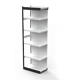 undefined, Stahlregal PROGRESS 2000, Regalfeld, Rückwand, H 2250 x B 750 x T 500 mm, Rahmen silber, Stahlregal PROGRESS 2000, Regalfeld, Rückwand, H 2250 x B 750 x T 500 mm, Rahmen silber
