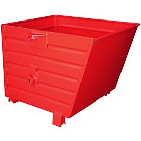 undefined, Stapel-Kippbehälter Volumen 0,9 m³ rot RAL 3000, Stapelkipper BSK 90, rot