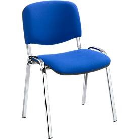 NowyStyl, Stapelstuhl ISO Basic, Gestell verchromt, blau, Stapelstuhl ISO Basic, Gestell verchromt, blau
