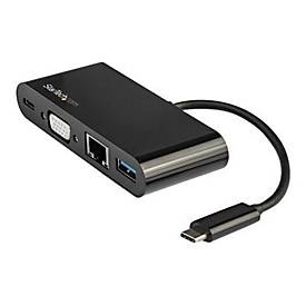 StarTech.com, StarTech.com Startech DKT30CVAGPD - USB-C VGA Multiport Adapter - Power Delivery (60W) - USB 3.0 - Gigabit Ethernet, StarTech.com USB-C VGA Multiport Adapter - Power Delivery (60W) - USB 3.0 - Gigabit Ethernet - USB C Adapter für Mac, Windows, Chrome OS - Dockingstation - USB-C - VGA - GigE