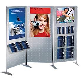 Kerkmann, Stellwand Metropol, Lochblechelement, Kerkmann Lochblech-Wand Metropol Spezial Silber 800 x 450 x 1.750 mm