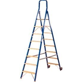 HACA, Stufenstehleiter Multicolor, doppelseitig besteigbar, 2x7 Stufen, 1 Plattform, Stufenstehleiter Multicolor, doppelseitig besteigbar, 2x7 Stufen, 1 Plattform