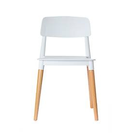 undefined, Stuhl GLAMWOOD VE 2 Stück weiß, Stuhl Paperflow Glamwood, Massivholz, PP-Sitz, weiss, 2er-Set