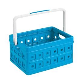 Sunware, Sunware Klappbox Square, Inhalt 24 Liter, mit Griff, blau/weiß, sunware Klappbox 24 L Blau, Weiß Polypropylen (PP) 43,5 x 21,3 x 31 cm