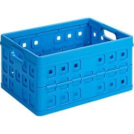 Sunware Square Klappbox, Inhalt 32 Liter, mit Durchfassgriff, blau