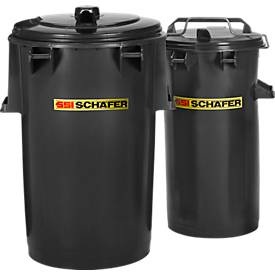 SSI Schäfer, System-Mülltonne SMT 110, anthrazit, Mülltonne aus HDPE, 110 Liter
