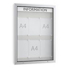 undefined, Schaukasten mit Flügeltür für den Außenbereich, Rahmen eckig 6 x DIN A4, Schaukasten mit Flügeltür, für den Außenbereich, Rahmen eckig, 6 x DIN A4