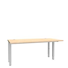 Schäfer Shop Genius, Schäfer Shop Genius Schreibtisch MODENA FLEX, 4-Fuss-Rechteckrohr, beidseitig, B 1600 mm, Ahorn