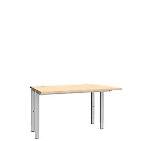 Schäfer Shop Genius, Schäfer Shop Genius Schreibtisch MODENA FLEX, 4-Fuss-Rechteckrohr, beiseitig, B 1200 mm, Ahorn