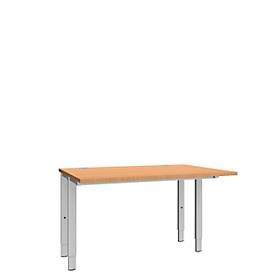Schäfer Shop Genius, Schäfer Shop Genius Schreibtisch MODENA FLEX, 4-Fuss-Rechteckrohr, beiseitig, B 1200 mm, Buche