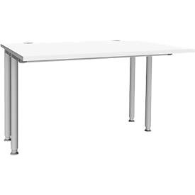 Schäfer Shop Genius, Schäfer Shop Genius Schreibtisch MODENA FLEX, Breite 1200 mm, beidseitig verkürzt, weiss