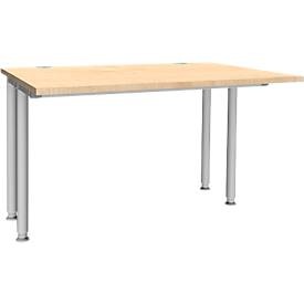 Schäfer Shop Genius, Schäfer Shop Genius Schreibtisch MODENA FLEX, Breite 1200 mm, beidseitig verkürzt, Ahorn