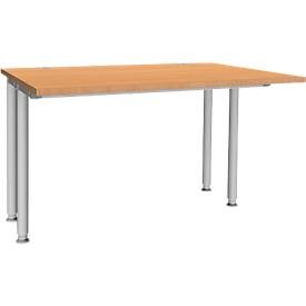 Schäfer Shop Genius, Schäfer Shop Genius Schreibtisch MODENA FLEX, Breite 1200 mm, beidseitig verkürzt, Buche