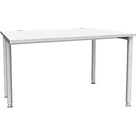 Schäfer Shop Genius, Schäfer Shop Genius Schreibtisch MODENA FLEX, Breite 1200 mm, einseitig verkürzt, lichtgrau