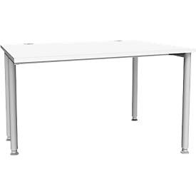Schäfer Shop Genius, Schäfer Shop Genius Schreibtisch MODENA FLEX, Breite 1200 mm, einseitig verkürzt, weiss