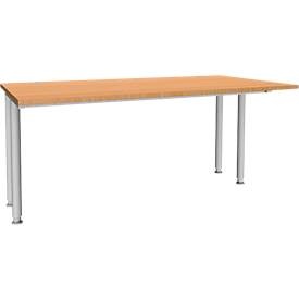 Schäfer Shop Genius, Schäfer Shop Genius Schreibtisch MODENA FLEX, Breite 1600 mm, beidseitig verkürzt, Buche