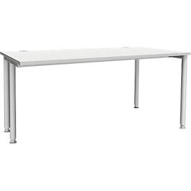 Schäfer Shop Genius, Schäfer Shop Genius Schreibtisch MODENA FLEX, Breite 1600 mm, einseitig verkürzt, lichtgrau