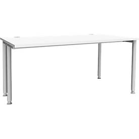Schäfer Shop Genius, Schäfer Shop Genius Schreibtisch MODENA FLEX, Breite 1600 mm, einseitig verkürzt, weiss