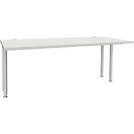 Schäfer Shop Genius, Schäfer Shop Genius Schreibtisch MODENA FLEX, Breite 1800 mm, beidseitig verkürzt, lichtgrau