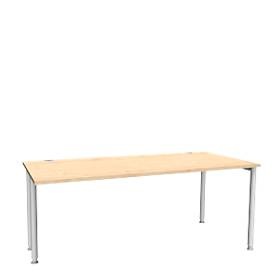 Schäfer Shop Genius, Schäfer Shop Genius Schreibtisch MODENA FLEX, Breite 1800 mm, einseitig verkürzt, Ahorn