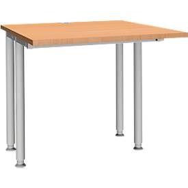 Schäfer Shop Genius, Schäfer Shop Genius Schreibtisch MODENA FLEX, Breite 800 mm, beidseitig verkürzt, Buche