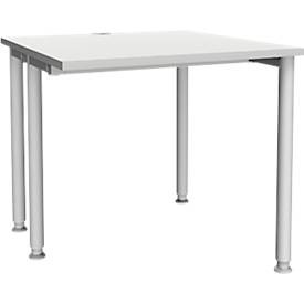 Schäfer Shop Genius, Schäfer Shop Genius Schreibtisch MODENA FLEX, Breite 800 mm, einseitig verkürzt, lichtgrau