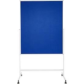 undefined, Moderationstafel SH MT 121, mobil, beidseitig verwendbar, B 1200 x H 1500 mm, Filz, Aluminium & Metall, blau-weiss, Schäfer Shop Select Moderationstafel SH MT 121, mobil, beidseitig verwendbar, B 1200 x H 1500 mm, Filz, Aluminium & Metall, blau-weiss