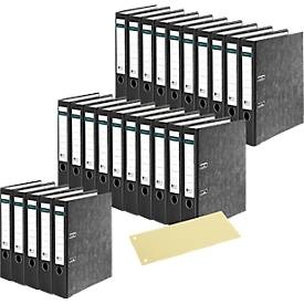 Schäfer Shop Select, Schäfer Shop Select Ordner, DIN A4, 50 mm, 20 Stück, schwarz + GRATIS Trennstreifen, gelb, 100 Stück, Schäfer Shop Select Ordner, DIN A4, 50 mm, 20 Stück, schwarz + GRATIS Trennstreifen, gelb, 100 Stück