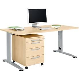 Schäfer Shop Select, Schäfer Shop Select Büromöbelset 2-tlg. LOGIN C-Fuss Schreibtisch, B 1600 mm