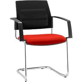 Schäfer Shop Select, Schäfer Shop Select Freischwinger SSI Proline Visit S2, rot/schwarz, Schäfer Shop Select Freischwinger SSI Proline Visit S2, rot/schwarz