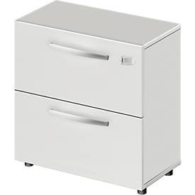 Schäfer Shop Select, Schäfer Shop Select Hängeregisterschrank LOGIN, 2 Schübe, abschliessbar, B 800 x T 420 x H 744 mm, lichtgrau/lichtgrau, Schäfer Shop Select Hängeregisterschrank LOGIN, 2 Schübe, abschliessbar, B 800 x T 420 x H 744 mm, lichtgrau/lichtgrau