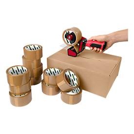 Schäfer Shop, Packband CLIP mit Abroller, für sicheres Verschließen von Packstücken, 12 Rollen, Schäfer Shop Select Packband mit Abroller, für sicheres Verschließen von Packstücken, 12 Rollen