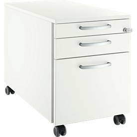 Schäfer Shop Select, Schäfer Shop Select Rollcontainer 126, 3 Schübe, Griff rund, weiss/weiss, Schäfer Shop Select Rollcontainer 126, 3 Schübe, Griff rund, weiss/weiss
