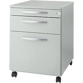 Schäfer Shop Select, Schäfer Shop Select Rollcontainer Login, HR-Auszug+Utensilienauszug+Schublade, abschliessbar, Holz, B 431 x T 580 x H 595 mm, lichtgrau/lichtgrau, Schäfer Shop Select Rollcontainer Login, HR-Auszug+Utensilienauszug+Schublade, abschliessbar, Holz, B 431 x T 580 x H 595 mm, lichtgrau/lichtgrau