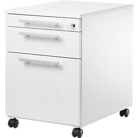 Schäfer Shop Select, Schäfer Shop Select Rollcontainer SET UP mit HR, abschließbar, B 432 x T 580 x H 595 mm, weiß/weiß, Schäfer Shop Select Rollcontainer SET UP mit HR, abschließbar, B 432 x T 580 x H 595 mm, weiß/weiß